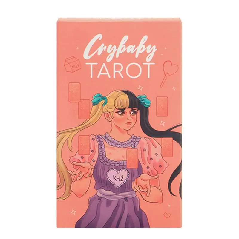 Juego de cartas de oráculo de Tarot Crybaby, baraja de adivinación misteriosa de Tarot en inglés, juego de amigos y familiares, regalo de recuerdo