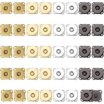 20 sets magnetische drukknopen 14 mm pruim drukknopen sluiting naaien op sluitingen knop voor portemonnee tassen kleding handtas doe-het-zelf ambachten