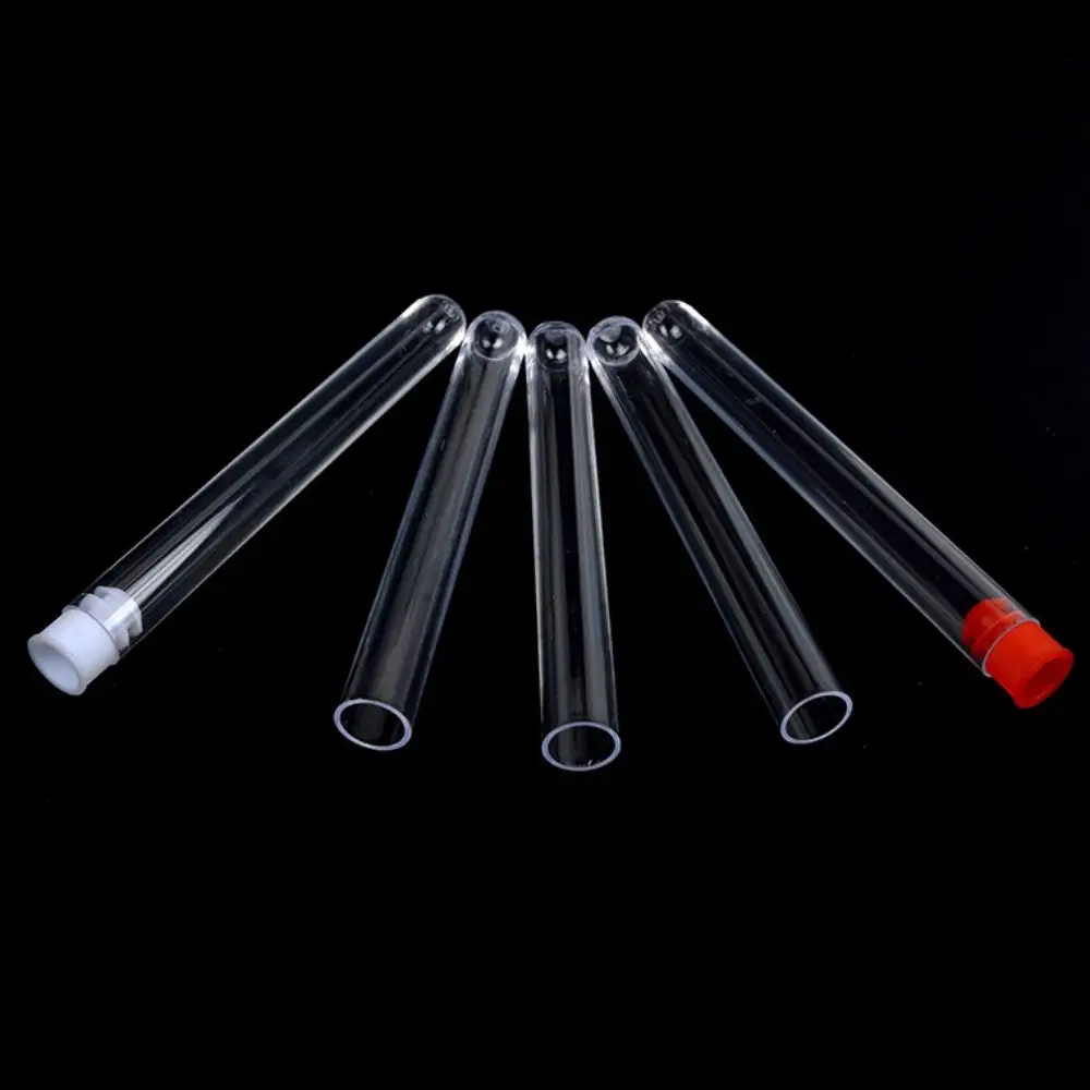 

With Screw Cap Plastic Test Tubes Transparent Round Bottom Laboratory Test Tubes Plastic Clear Transparent Test Tubes School Lab