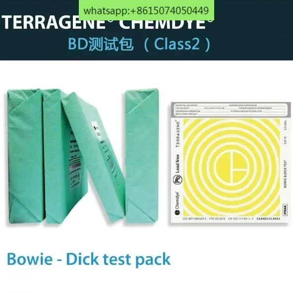 

Chemdye testing suite BD125X/2 hydrogen peroxide sterilization CD40 steam CD29 indicator card Terragene