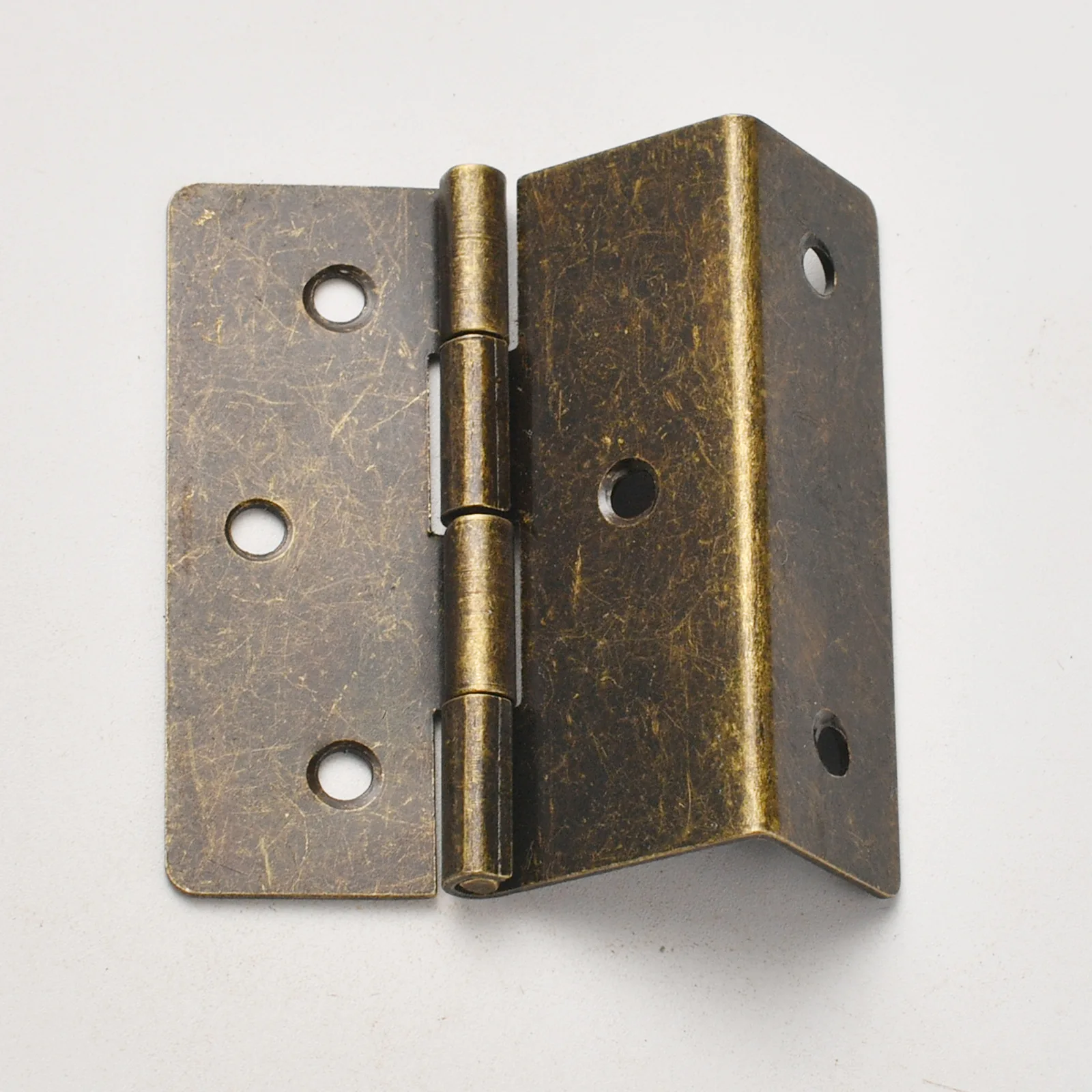 B-272 Antique 3-fold right-angle wooden box wooden box hinge fixing buckle connecting piece 6 holes hinge 59mm