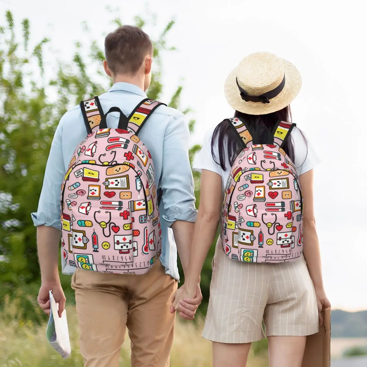 Rucksack für Kindergarten Grundschule Schüler Enfermera en Apuros Arzt Krankens ch wester medizinische Gesundheit Bücher tasche Junge Mädchen Kinder Tages rucksack