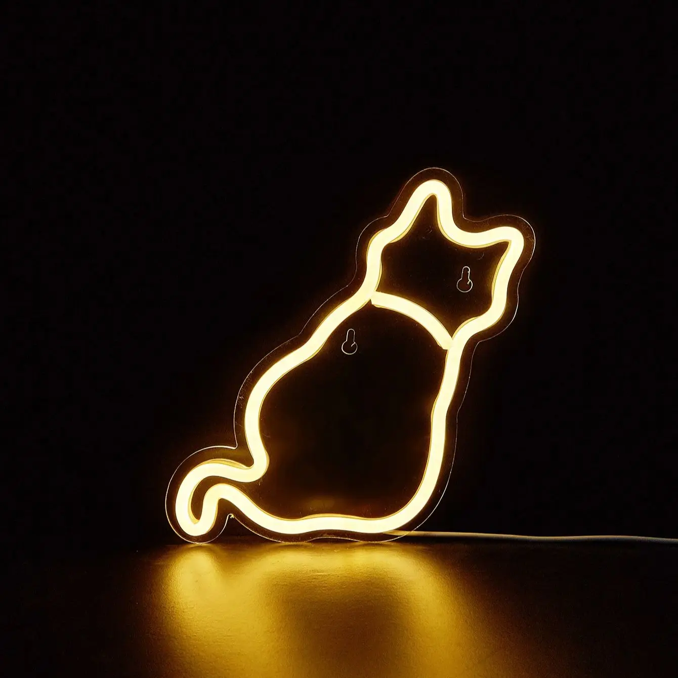 Chi-buy LED 네온 고양이 USB 전원 네온 사인 장식 램프 표지판 생일 선물 벽 예술 침실 룸 바 숍
