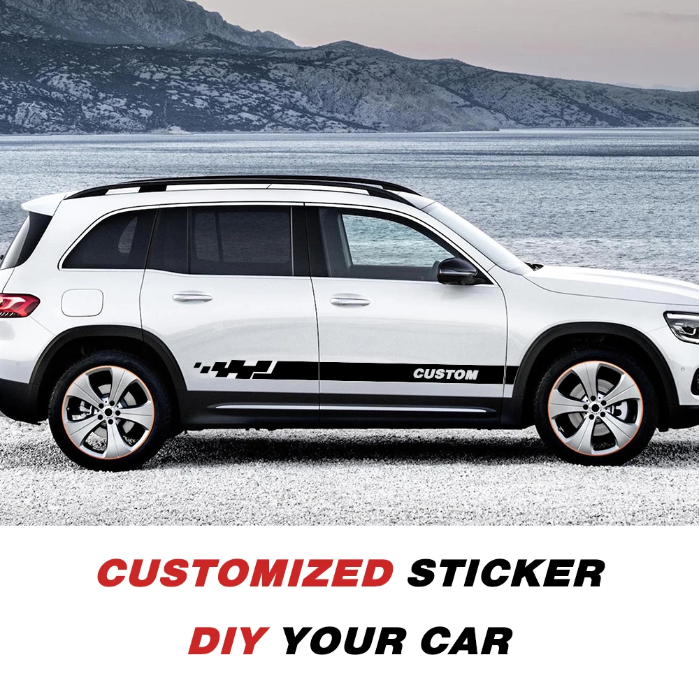

Car Door Side Sticker Custom DIY Car Model Decor Decal Tuning Accessories For Audi Renualt MINI Toyota Jeep Kia Honda Ford Fiat