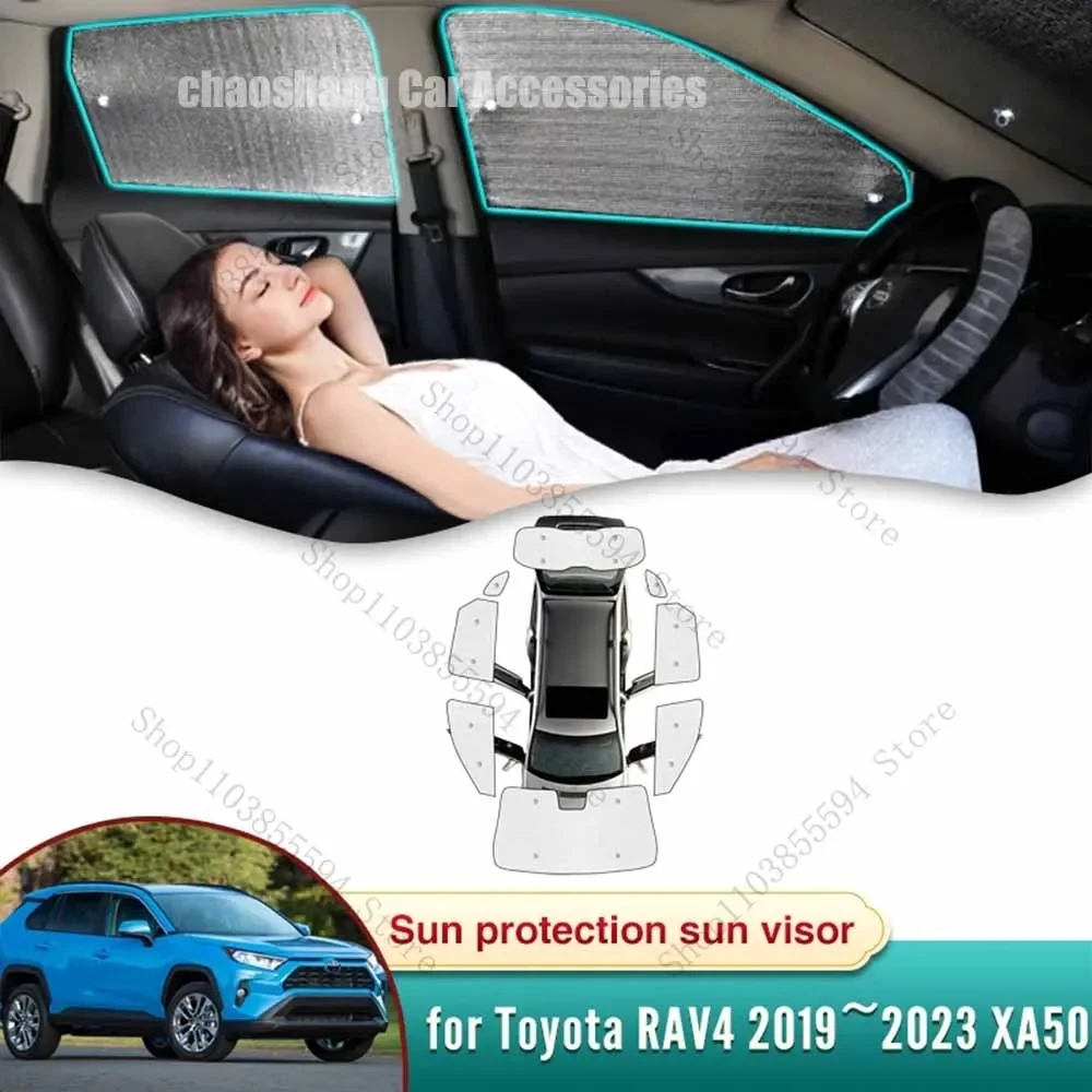 

Full Coverage Car Sun Shade for Toyota RAV4 RAV 4 2019~2023 XA50 2020 Sunshade Windshield Side Window Privacy Shading Protector