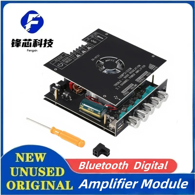 

160WX2+220W 2x50W+100W Bluetooth Digital Power Amplifier ZK-HT21 ZK-MT21 2.1 Channel TDA7498E Module High And Low Tone Subwoofer