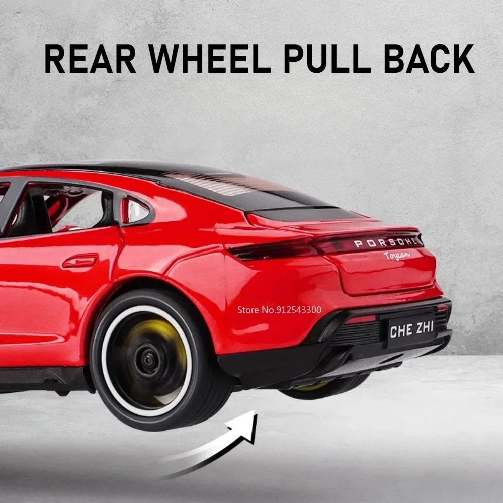 1:32 Taycan Targa 4S سبيكة سيارة رياضية لعبة مجسمة دييكاست المعادن ضوء الصوت التراجع مركبات مصغرة الصبي هدايا عيد الميلاد #6