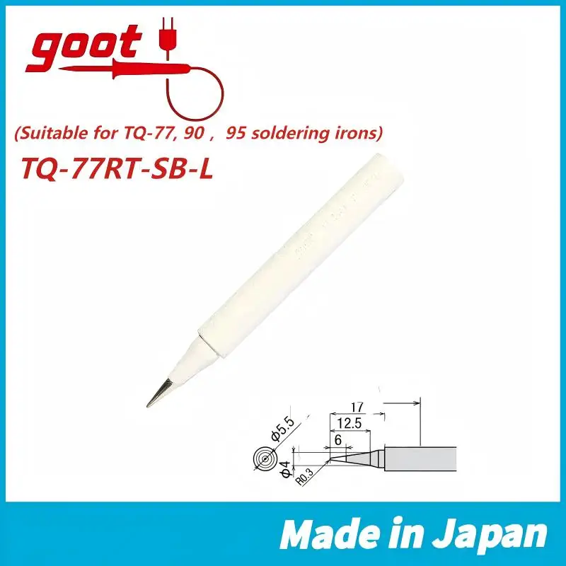 

GOOT TQ-77RT Replaceable Soldering Iron Tip | Fits TQ-77/TQ-95 (220V-240V) |TQ-77RT-B-L TQ-77RT-3C-L TQ-77RT-2C TQ-77RT-SB-L