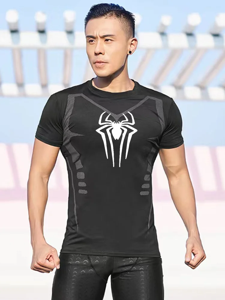 Camiseta de compresión para hombre, ropa deportiva para correr, culturismo, gimnasio, entrenamiento, chándal Rashguard, novedad de 2099