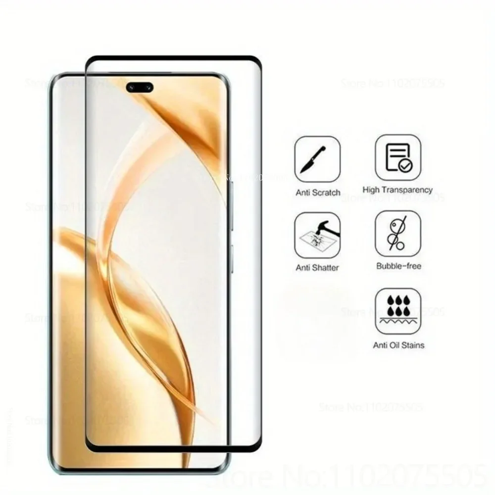 3PCS Curved Full Tempered Glass for Honor 400 300 200 Pro 400 Lite Screen Protector for Honor Magic 7 6 5 Pro Lite X9c X8a X7a