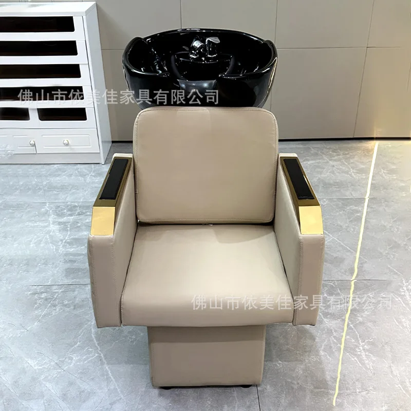 YJQ1 semi-reclining shampoo bed barber shop flat reclining shampoo chair flush bed