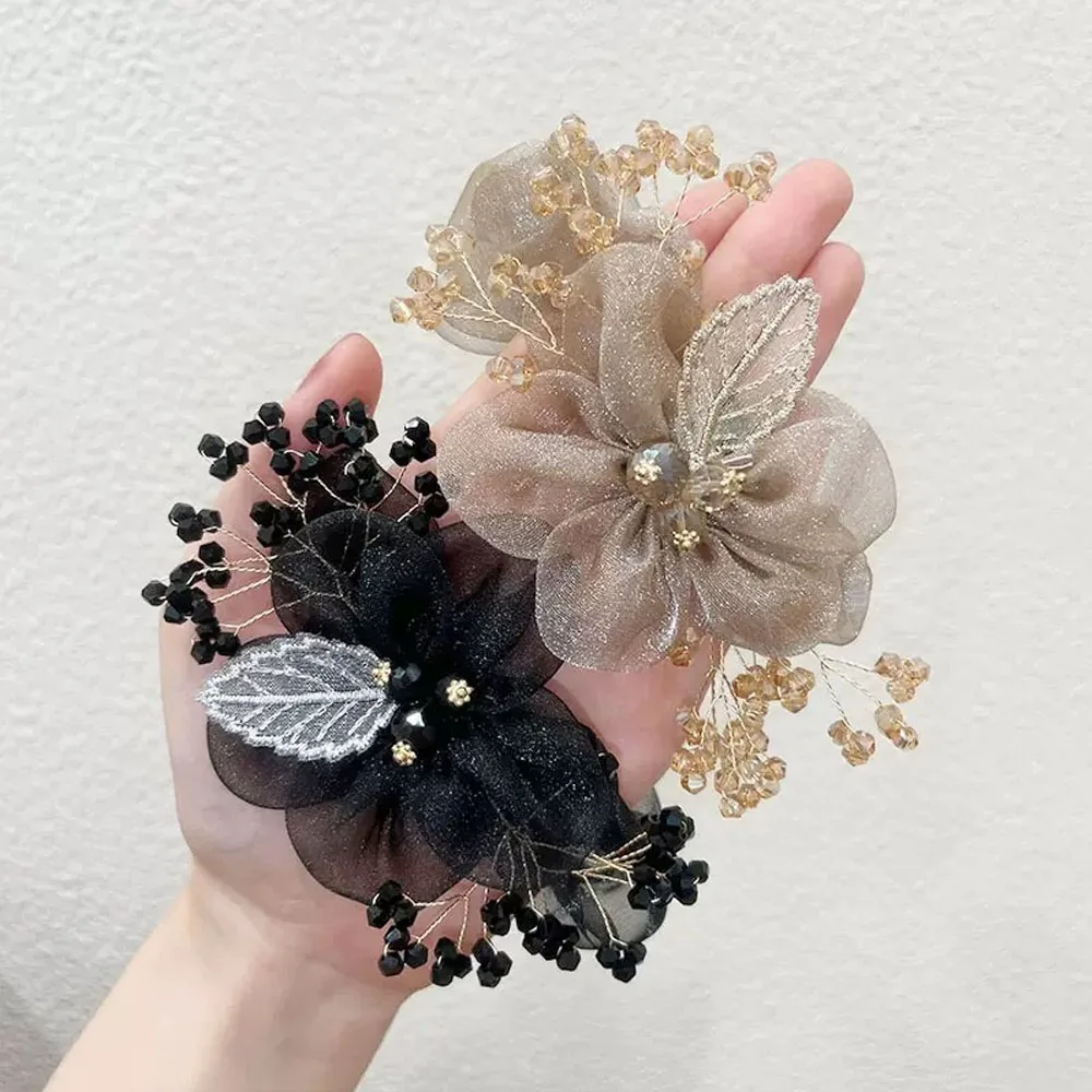 Blumen-Haargummis, modische und hochwertige Haargummis für den Dickdarm, Perlen-Haargummi, Accesorios Para El Cabello, Haar-Accessoires