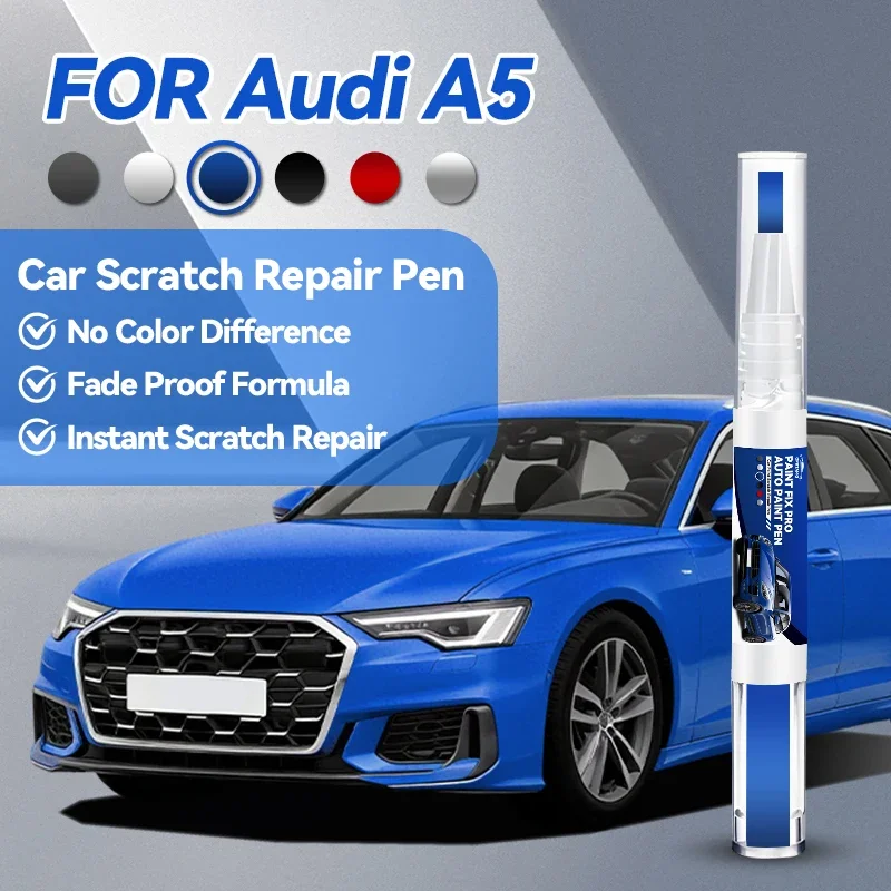 

Специализированный карандаш для ремонта краски Audi A5 2007-2025 B8 B9 B10, средство для удаления царапин, аксессуары для авто DIY, черный/белый