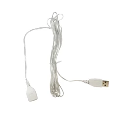 Cable de extensión Flexible de puerto USB duradero profesional con interruptor para interiores, Cable de lámpara de seguridad portátil transparente, práctico