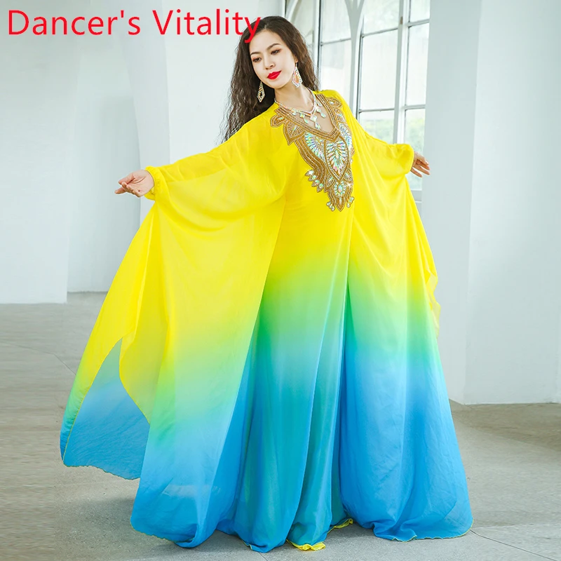 Abiti per spettacoli di danza del ventre abito di danza del ventre Khaleegy per donna abbigliamento da ballo abito da altalena per capelli abito da