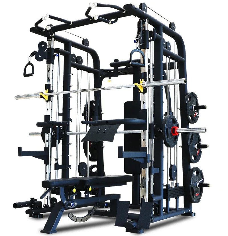 

Commercial Complete Custom logo Functional Multifunctional Smith Machine Fitness Gym Equipment with Weight Stack