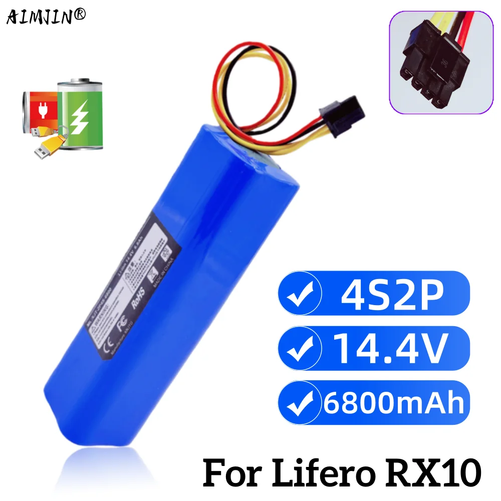 

Литиевая батарея 14.4В/14.8В 18650 для робота-пылесоса Eufy Robovac L70 L10 Hybrid T2190 360 S9 X95 X90