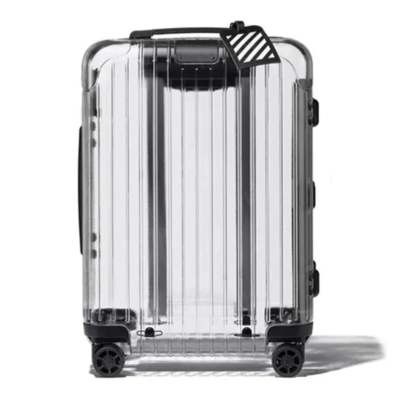 Ultra light and fully transparent 24 suitcase travel universal wheel 20 board chassis female 22 trolley case 26 inch zipper