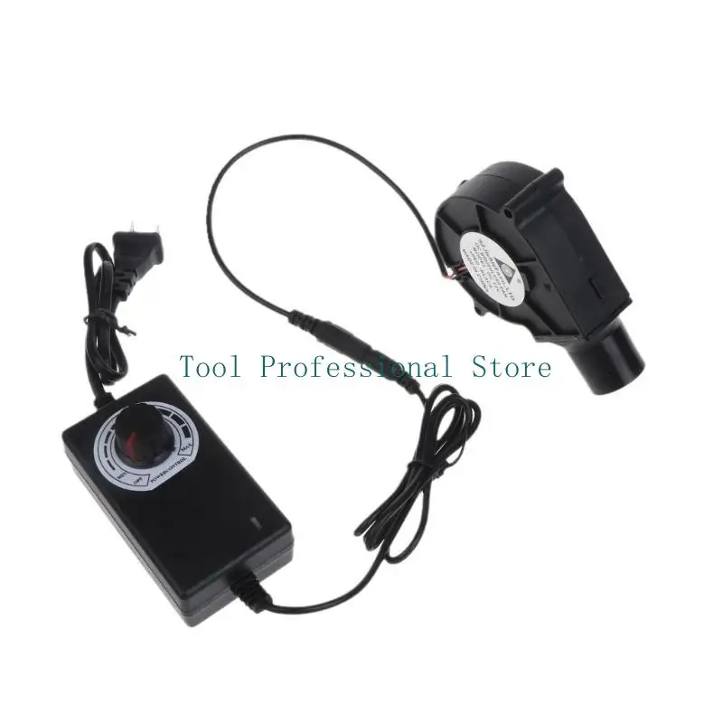 

57QF 12V BBQ Fan Small Portable Blower with Air Collecting Power Supply Speed