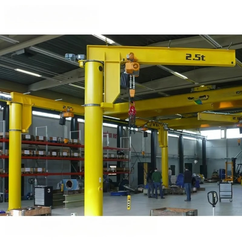 Slewing Cantilever Arm 500kg 1 Ton 2 Ton Cantilever Column Jib Crane with Electric Hoist for Workshop