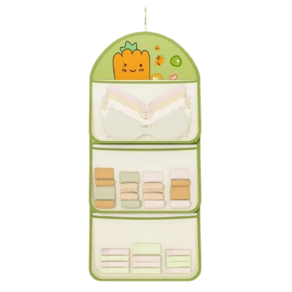 

Cartoon Underwear Storage Organization Space Saving Large Capacity Hanging Door Organizer Multi-layer Mesh Pockets