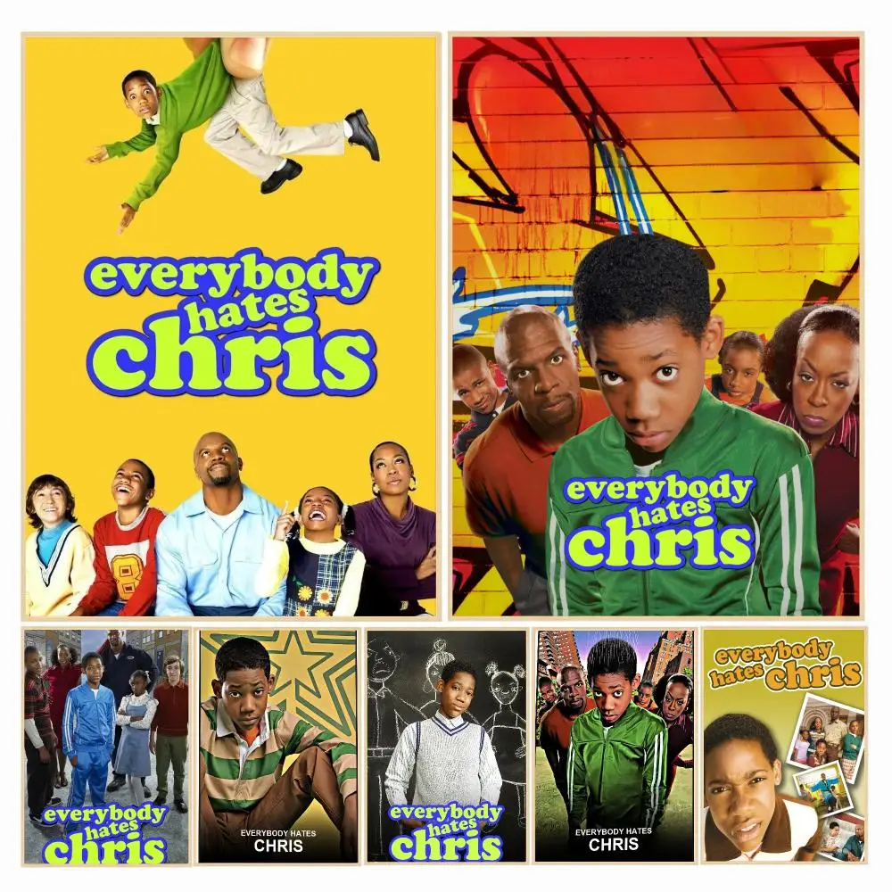 tv series E-Everybody Hates Chris-S Poster Decorative Wall Art Sticker for Cafe Office Bedroom and Living Room