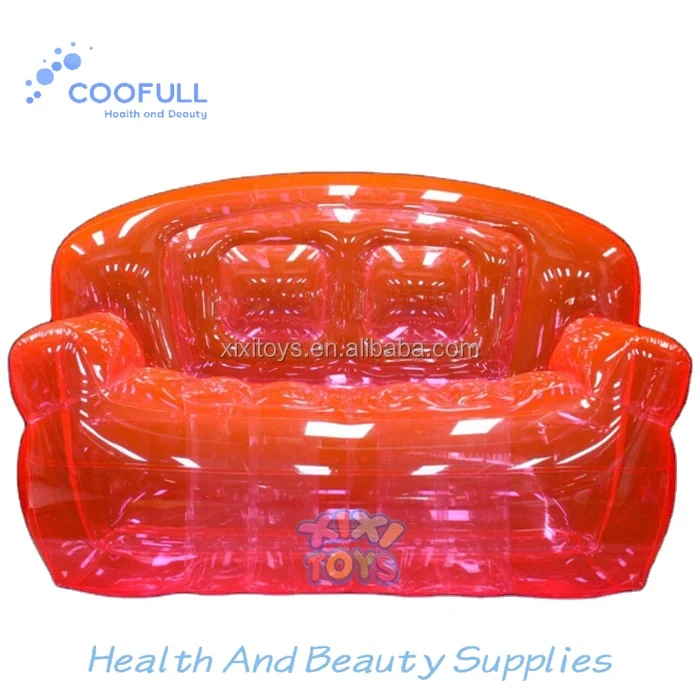 Coofull Custom PVC Inflatable Transparent Orange Balloon Sofa with Custom Logo for Advertising Party Events