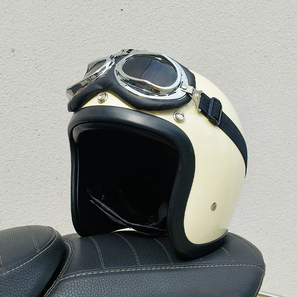 TT&COCASCOS 500TX Vintage Motorcycle Open Face Helmet Japan Technology Fiberglass Scooter Motorbike Riding Jet Casque Moto Casco