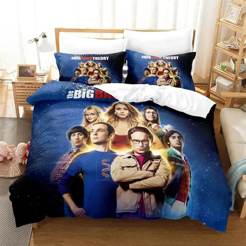 

3D Print Big Bang Theory Bedding Set,Duvet Cover Comforter Bed Set Quilt Cover Pillowcase,King Queen Twin Size Boys Girls Adults