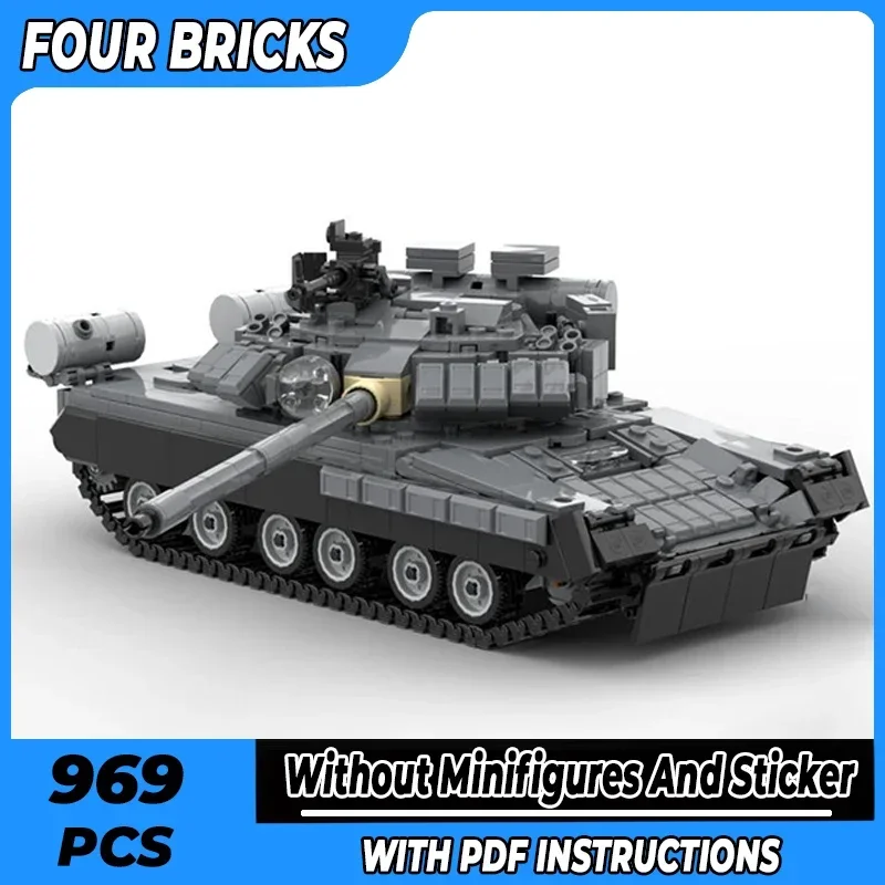 Moc Building Bricks Military Model T-80BV MBT Tank Technology Modular Blocks Holiday Gifts Toys For Children DIY Sets Assembly