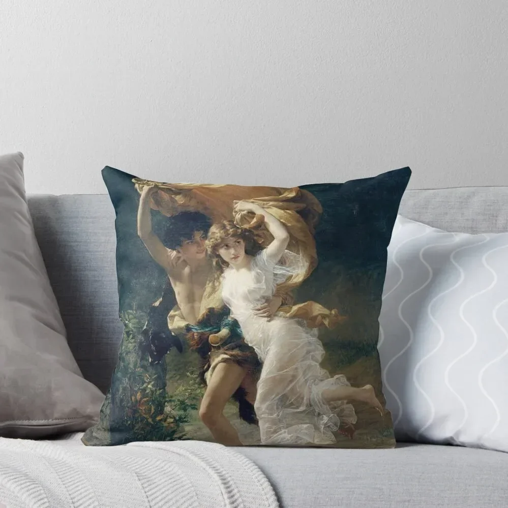 

The Storm by Pierre Auguste Cot Renaissance Art Throw Pillow Cusions Cover Cushion Covers For Living Room New year pillow