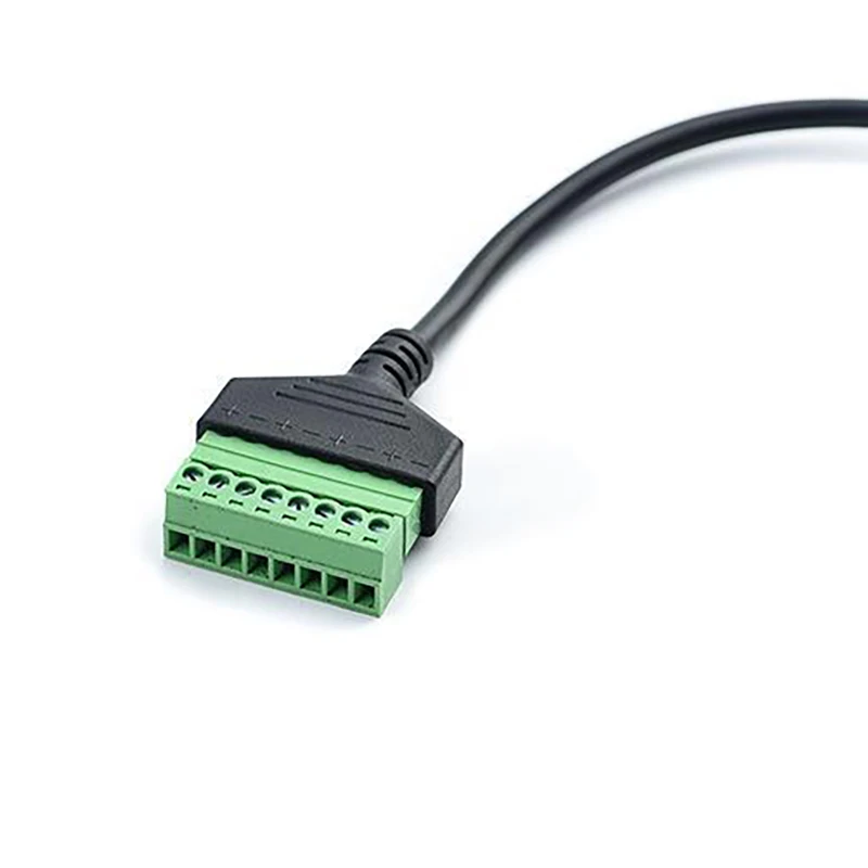 Câble d'extension réseau RJ45 à 8 cœurs, pas de soudure avec trou de vis, fixation de fil terminal allergique, convertisseur de prise mâle transparent