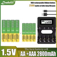 Dadolii Original AA/AAA Battery 1.5V Rechargeable Polymer Lithium-ion Battery 1.5V AA/AAA  Battery with USB charger