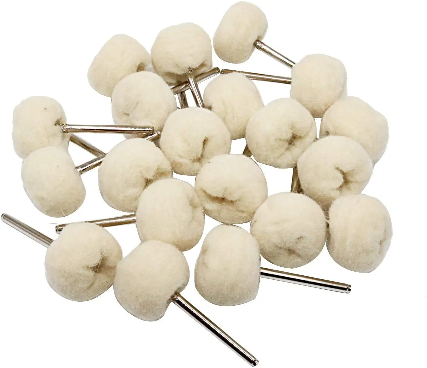 Juego de ruedas de pulido de mandril de 3 MM, 40 piezas, rueda pequeña de pulido de algodón para Dremel, accesorios de herramientas rotativas, Kit de pulido de joyería de reloj