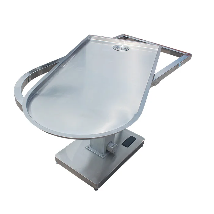 

Stainless Steel Veterinary Surgical pet treatment Table for animal electric lifting disposal platform