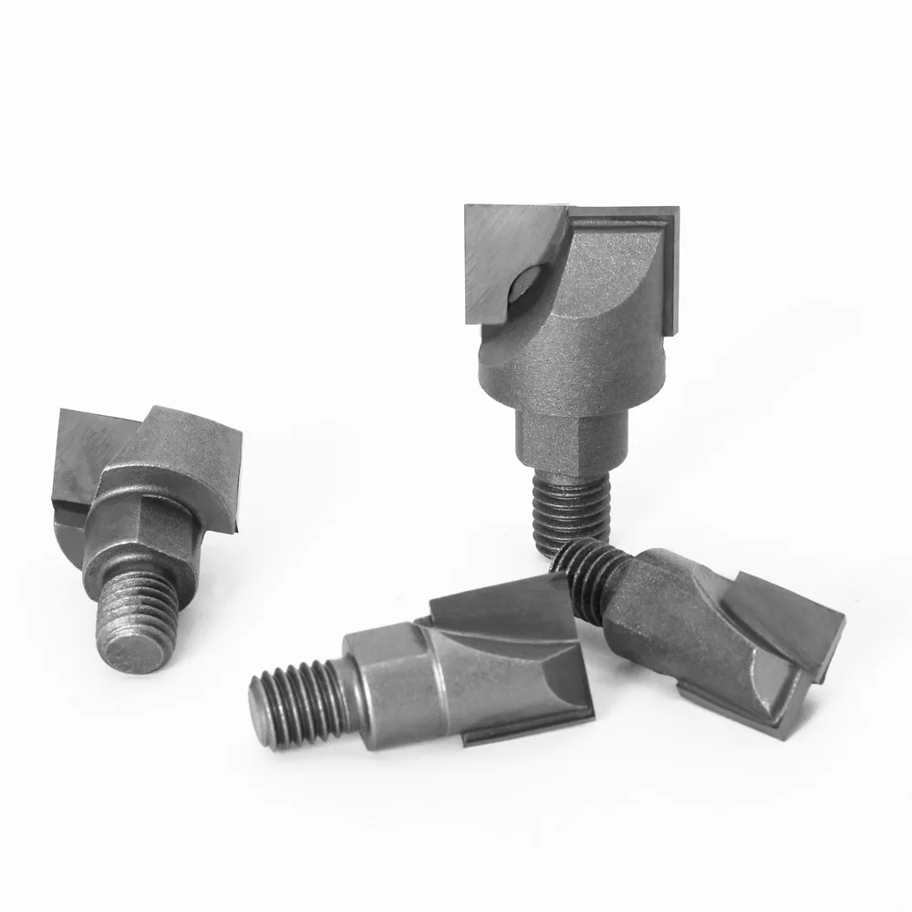 Threaded Shank T‑Slot Router Bit Carbide Woodworking Milling Cutter for Door Lock Groove Wood Slotting Thread Cleaning Cutting