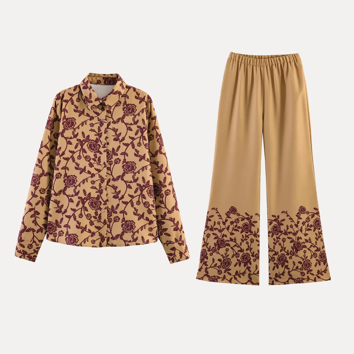 Women's Fashionable Summer Print Two-Piece Set Casual Elegant Commute Style Ensemble ZADATA Brand 2026 New Arrival