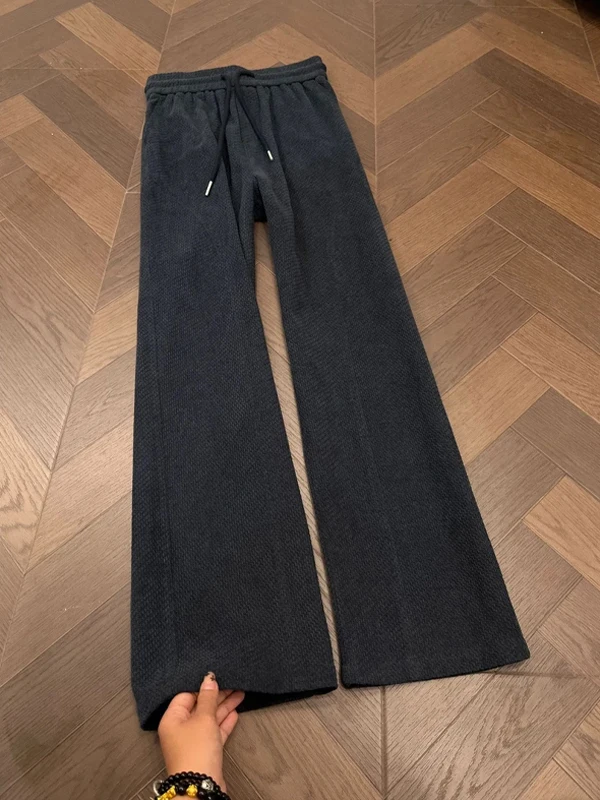 Lightweight Men's Summer Checkered Pants Slant Cut Straight Leg Quick Dry Breathable Comfortable Casual Trousers