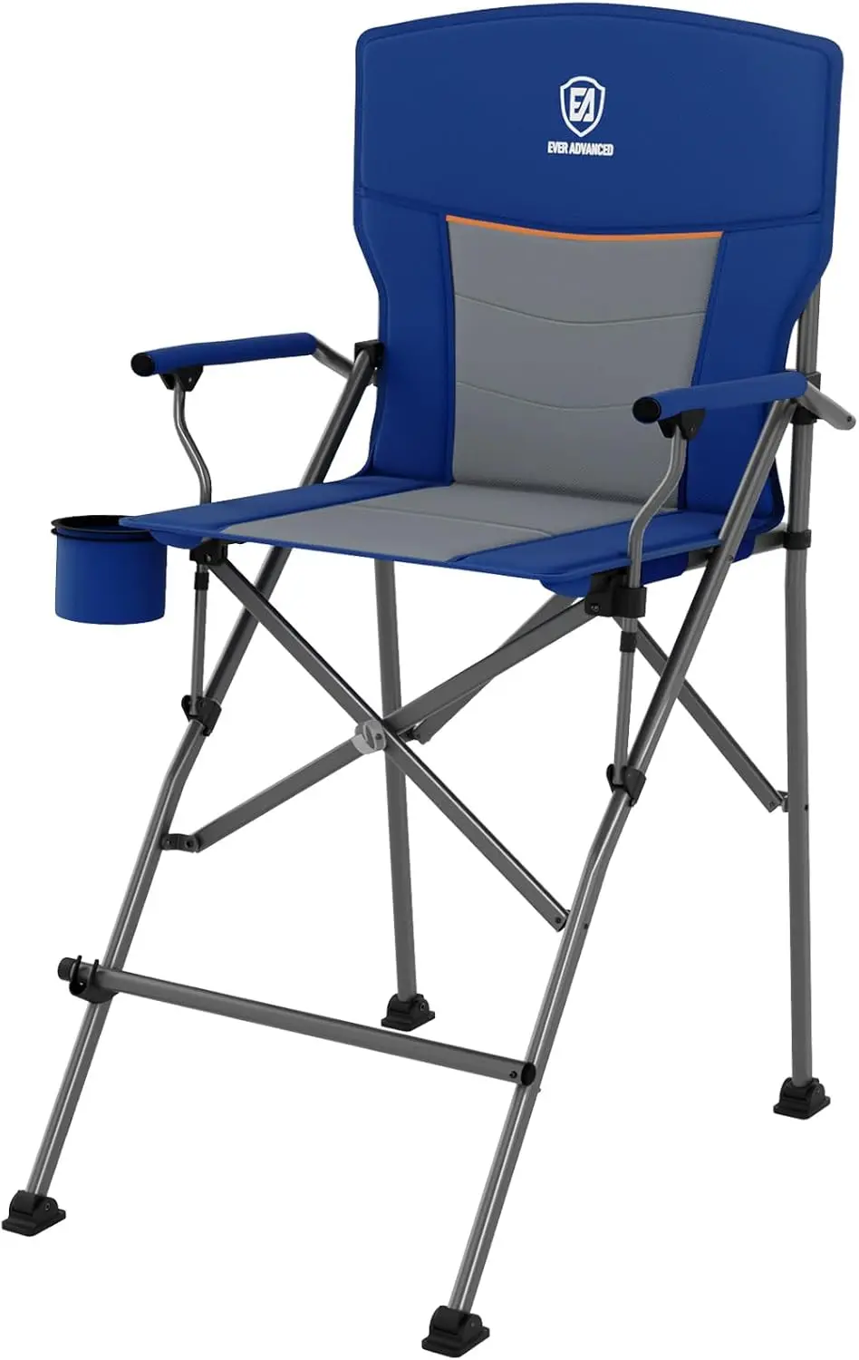 

Tall Directors Chair with Cup Holder 31', Bar Height Folding Chair for Camping, Sports with Carry Bag, Mesh Pockets and