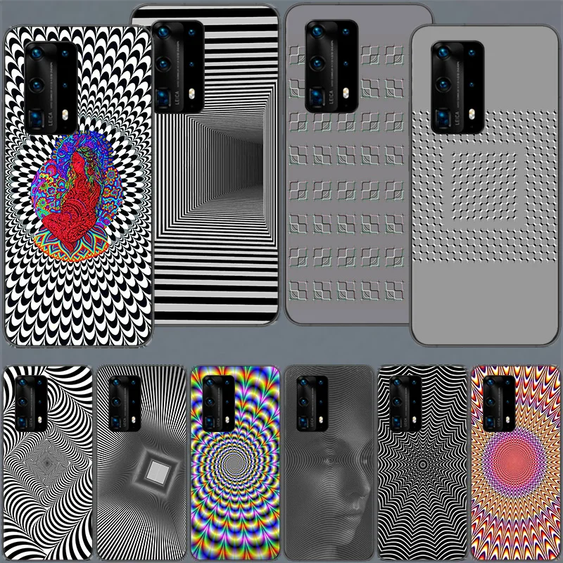 Visual Illusion Art Picture Phone Case For Huawei Mate 40 30 20 Pro 10 Pro Huawei P50 P40 P30 Lite P20 P10 Lite Cover