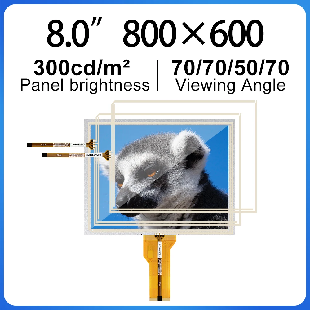 

8.0 Inch ips LCD Module EJ080NA-05B Touchscreen Display screen 800(RGB)×600 RGB 50pins For Digital Photo Frame