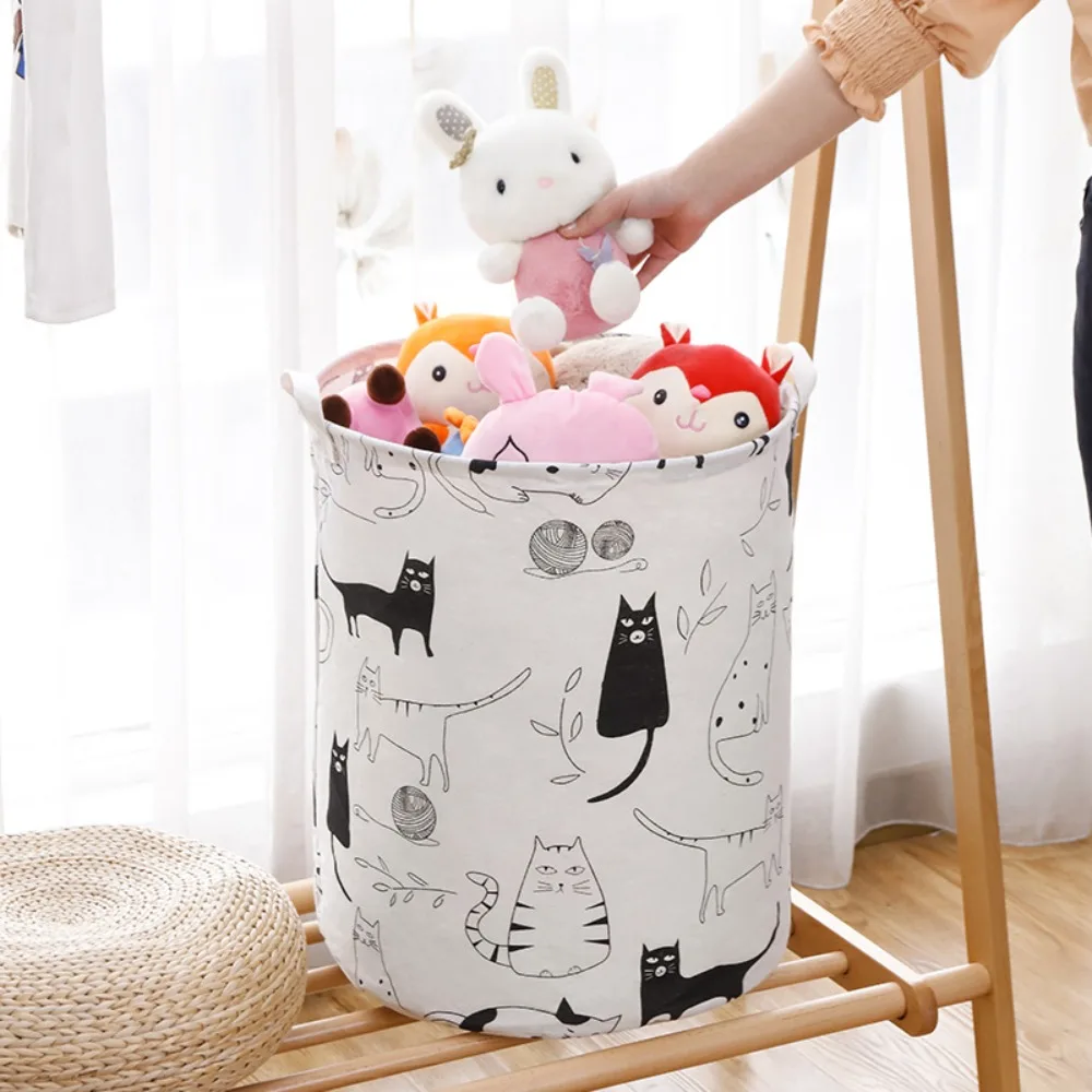 

Foldable Laundry Basket Storage Household Sundries Storage Basket For Clothes Kid Toys Organizers Basket Sundries Storage Barrel