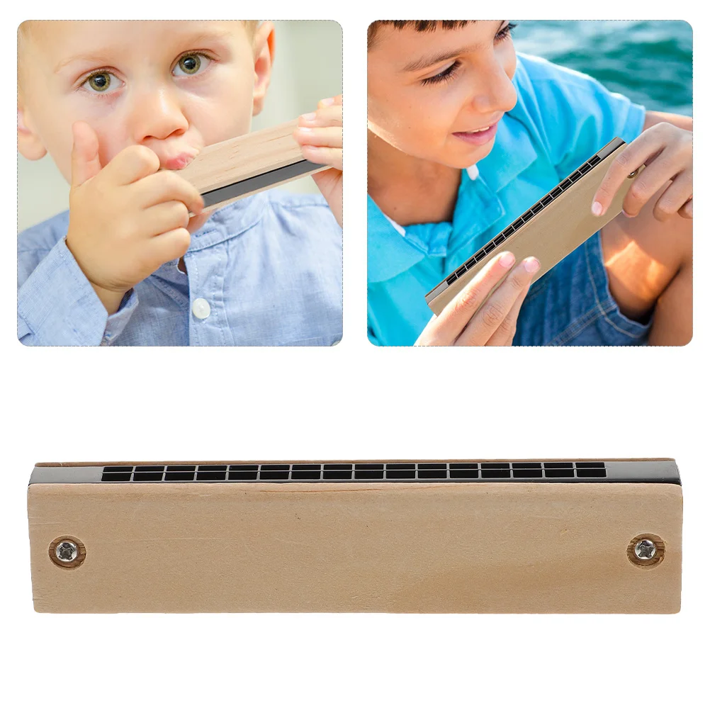 2 шт. деревянная губная гармошка детская развивающая музыкальная двухрядная маленькая игрушка для детей подарок для студентов