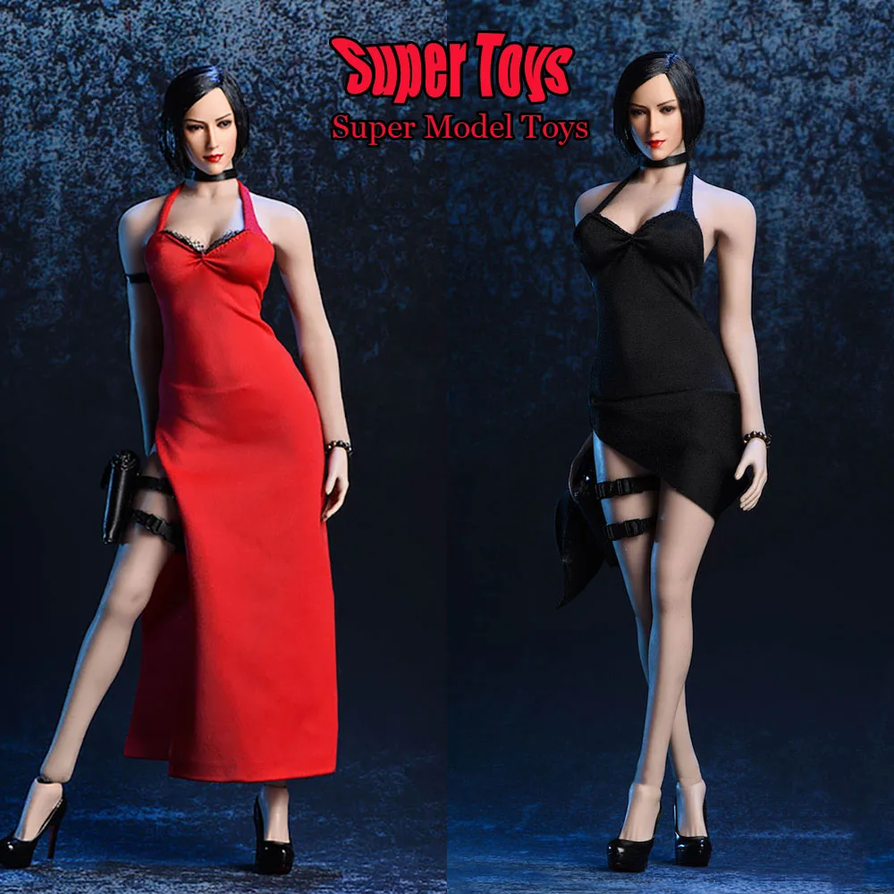 

Vstoys 18XG14 1/12 1/6 Female Soldier Ada Wong Evening Dress Solid Color Slim Sexy Long Skirt For 6'' 12'' Action Figure Model