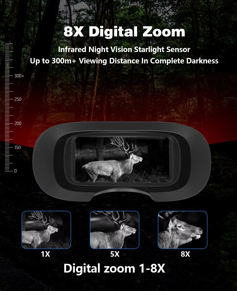 New 2.5K Outdoor Tactical Kit VR Goggles IR Infrared Full Color 3D Digital Night Vision Binocular with Photo Video Recording