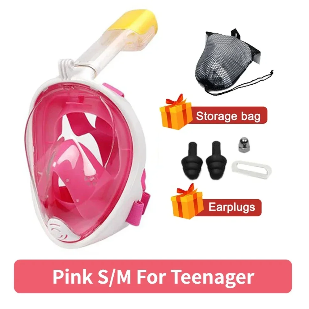 Professioneel snorkelduikmasker onderwater scuba volgelaatsnorkelmasker anti-condensbril voor kinderen volwassen zwemuitrusting