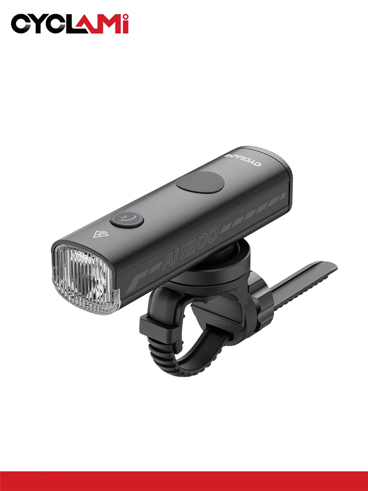 AliExpress CYCLAMI AI1200 Portable Bicycle Headlight Aluminium Alloy Mini Warning Front Lamp MTB Road Bike Type-C Rechargeable 1200 Lumen