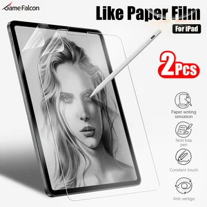 2 Buah Film Kertas Seperti untuk iPad 10 10th Pro 13 M4 12.9 Pelindung Layar 2025 untuk iPad Air 11 5 4 M3 M2 A16 Mini Generasi ke-9 6 7 6 pelindung layar seperti kertas penjualan terbaik untuk ipad - №