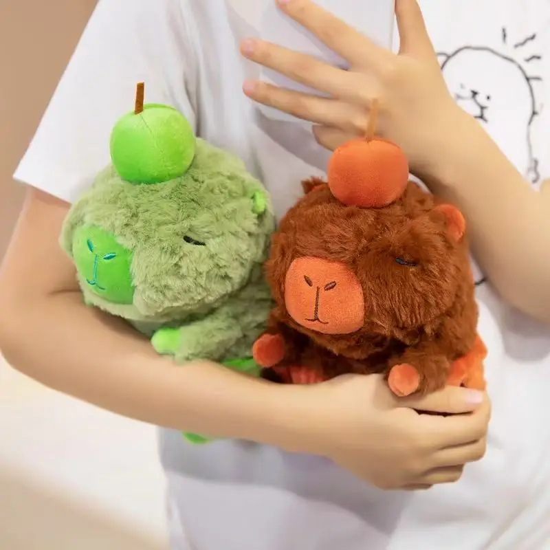 최신 장난 꾸러기 과일 Kapibala Kawaii 봉제 인형, 인형, 만화 애니메이션 귀여운 어린이 생일 선물, 재미있는 인형