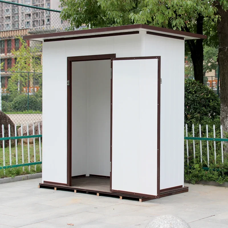 

6.9X6.4FT Outdoor Storage Steel Shed with Floor Frame, Lockable Doors, Compact Metal Tool Shed for Garden Backyard Patio Lawn